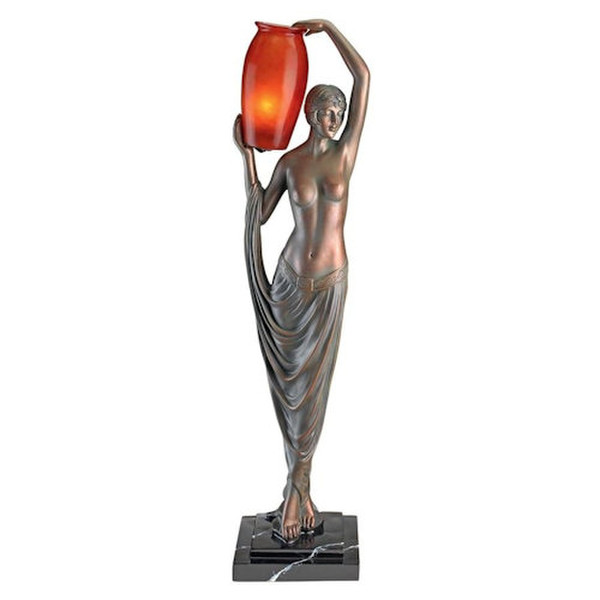 Art Deco Goddess of Light Sculptural Table Lamp Lighting Classical Design